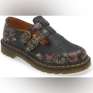 Dr Martens 8065 Mary Jane Tumbled Nappa Decayed Roses Sz 7